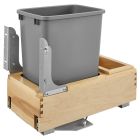 35Qt BM Wood Waste Bin Silver 4WCBM-15DM-1-16
