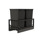 Double 27-Quart Pull-Out Waste Container in Black 5349-1527DM-218-24