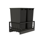 Double 50-Quart Pull-Out Waste Container in Black 5349-2150DM-218-12