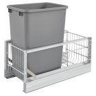Rev-A-Shelf Single 35 qt. Silver Pullout Waste Bin 5349-15DM-117