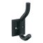 Hook Double Aliso Matte Black H37005MB