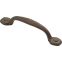 Hickory Hardware Refined Rustic 3-3/4" - 96mm Center To Center Pull Rustic Iron P3000RI