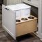 Century Double 34-Quart Pullout Waste Container with 3rd Can - 20-3/8" W