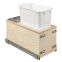 Century Edge Single 34-Quart Pullout Waste Container - 11-3/8" W - White