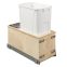 Century Edge Single 50-Quart Pullout Waste Container - 11-3/8" W - White