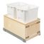 Century Edge Double 34-Quart Pullout Waste Container - 14-3/8" W - White