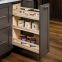 Century Maple Base Cabinet Organizer with 6 Trays - 10-1/2" W x 18" D