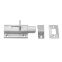 Sugatsune Slide Bolt 2in With 2 Strikes Satin/Stainless Steel KR-50