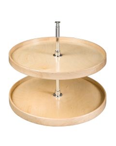 Century Contender Series 28in Full Round Lazy Susan 2-Shelves with Post & Hardware