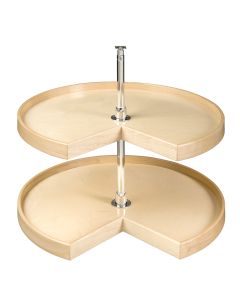 Century Contender Series 28in Pie Cut Lazy Susan 2-Shelves with Post & Hardware