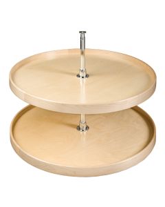Century Contender Series 32in Full Round Lazy Susan 2-Shelves with Post & Hardware