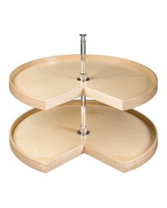 Century Contender Series 32in Pie Cut Lazy Susan 2-Shelves with Post & Hardware
