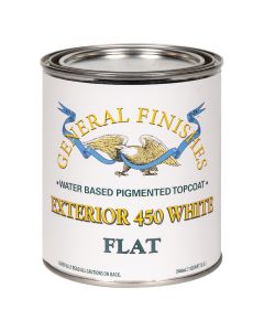 General Finishes Exterior 450 White Flat QT B283-L Quart
