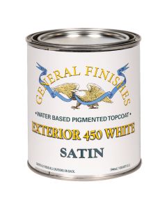 General Finishes Exterior 450 White Satin QT B115-L Quart