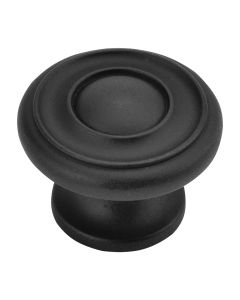 Hickory Hardware Cottage 1-1/2" / 38mm Knob Matte Black P3501-MB