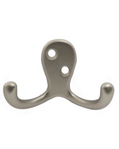 Epco Double Wardrobe Hook Matte Nickel CH202-ZMN-2