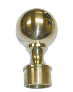 1-1/2in Ball Head Finial POL BRASS