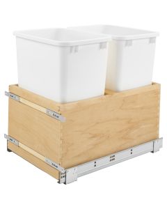 Rev-A-Shelf Value Line Soft Close Waste Pullout 14-1/2 Wide 35qt Double 4VLWCSC-1835DM-2
