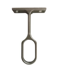 US Futaba Center Support for Aluminum Oval Closet Rod Dull Nickel