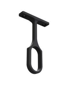 Center Supports for Aluminum Oval Closet Rods Matte Black