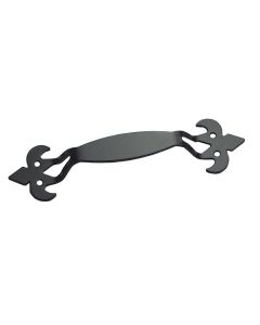 US Futaba Fleur-de-lys Barn Door Handle Matte Black