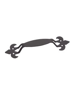 US Futaba Fleur-de-lys Barn Door Handle Oil Rubbed Bronze